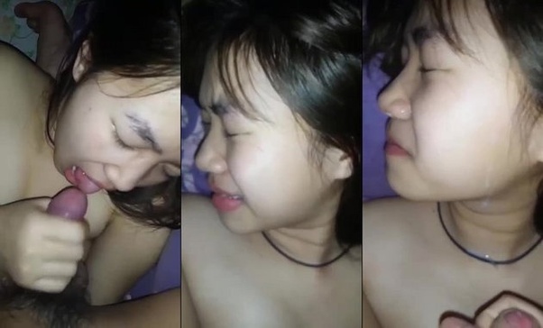 Em e sợ không dám bú cu nhưng anh vẫn cố tình bắn tinh đầy mặt em.